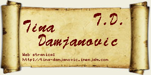 Tina Damjanović vizit kartica